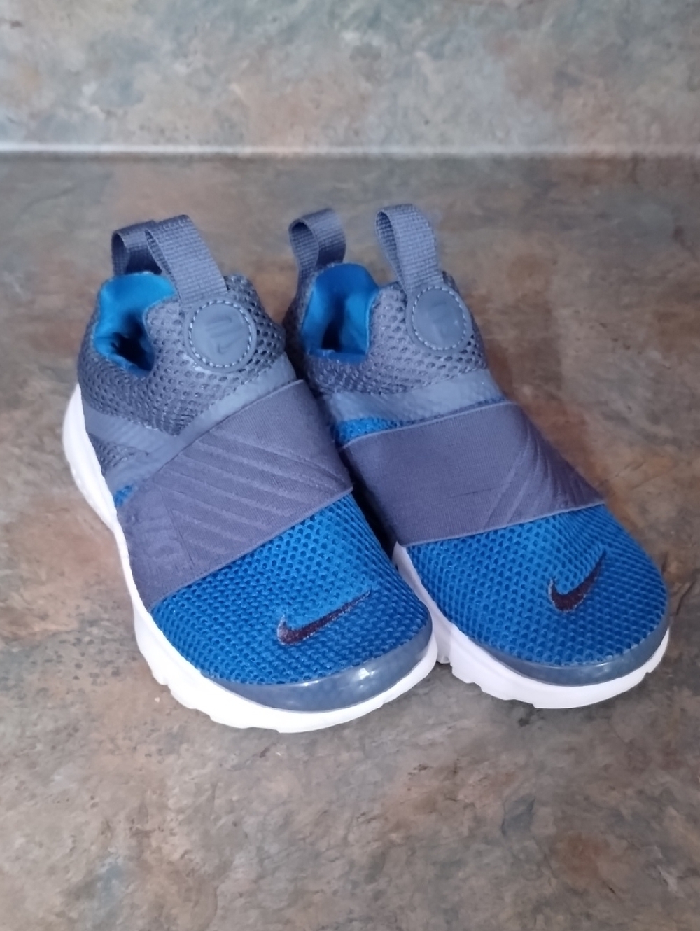 Nike Presto Kids Slip-On Sneakers - Blue/Grey/White, Sz 11C